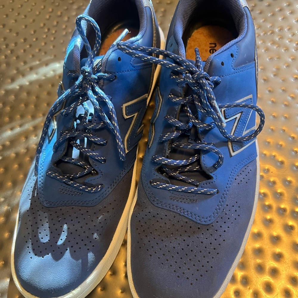 New Balance Men's Navy and White Sneakers